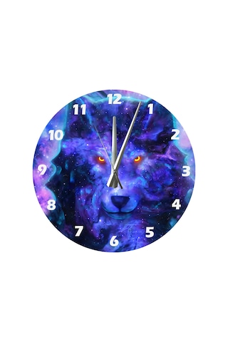 Ti-play Kurt Bakışı 30x30cm Akrilik Dekoratif Modern Duvar Saati ÇOk Renkli