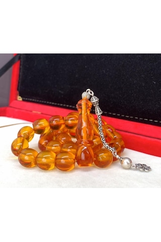 Tesbihci İri Boy Bal Rengi Katalin Tesbih