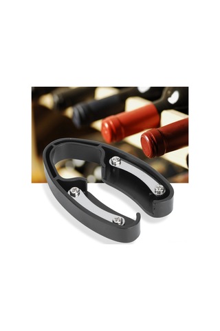 Youtek Siyah Pembelek Kesici, Ev Ve Şarap Sever Hediyesi, Çelik Bıçaklı, Kolay Kullanım, Dayanıklı Şarap Gereci Siyah