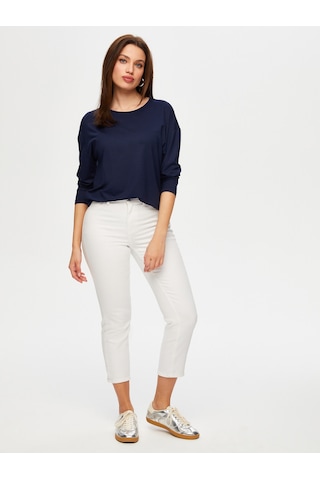 Yuvarlak Yaka Uzun Kol T-shirt B00019-1 B00019-120 Lacivert