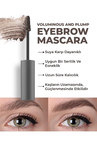 Alix Avien Suya Dayanıklı Kalıcı Etki Yoğun Pigmentli Kahverengi Kaş Sabitleyici Maskara Eyebrow Mascara 802