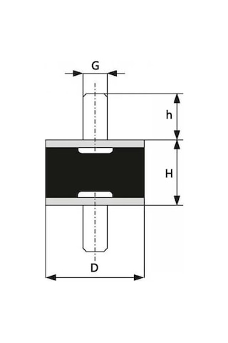 Darsenale A Tip Lastik Titreşim Takozu Pullu A2 Krom 15x15x8
