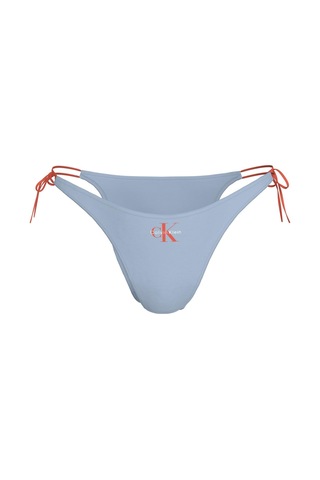 Calvin Klein Kadın Yandan Bağlamalı Logo Detaylı Mavi Bikini Altı-13580 Mavi