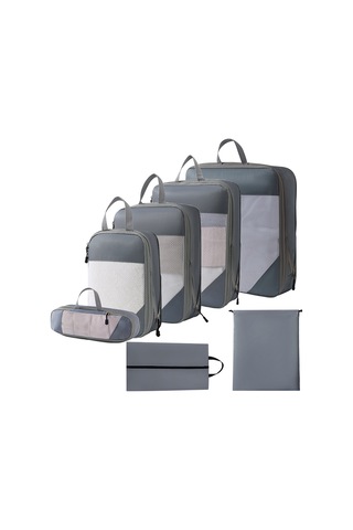 1 Takım Sıkıştırma Paketleme Küpleri Sıkıştırılabilir Gri Gri