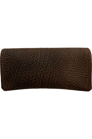 Ln Leather Gerçek Deri Gözlük Kılıfı Kahverengi