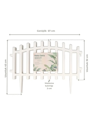 Büyük Boy Çift Yönlü Beyaz Yüksek Plastik Bahçe Çit