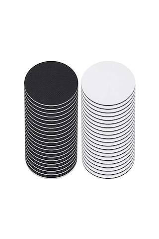 Ulzyvf Yuvarlak Sublimasyon Sublimasyon Siyah Boş Boş Beyaz Bardak Bardak Altlığı Altlığı Adet 42 - Mm Beyaz - Siyah