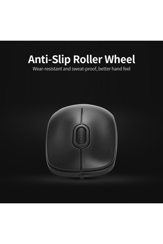 Youmex Logitech M90 Kablolu Mouse - Ergonomik Simetrik Tasarım, 1000 Dpı Optik Takip, Ev Ofis Pc Dizüstü Uyumlu Siyah