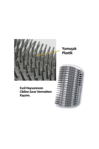 Buffer Pratik Kedi Tüyü Kaşıma Ve Tarama Aparatı Duvara Monte Kaşıma Aleti Çok Renkli