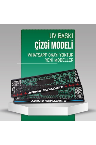 Çizgi Plakalık Yeni Logo, 2 Adet Premium Uv Baskılı Plakalık
