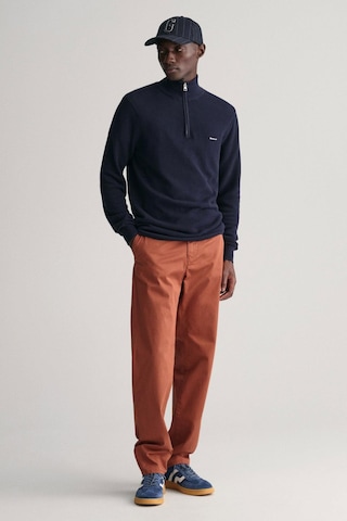 Gant Erkek Regular Fit Yarım Fermuarlı Kazak - Lacivert-10717 Evenıng Blue