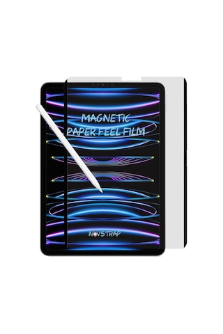 Novstrap Apple Uyumlu iPad  Pro 11 2/3/4 Nesil İle Mıknatıslı Tak Çıkar Paper Like Ekran Koruyucu