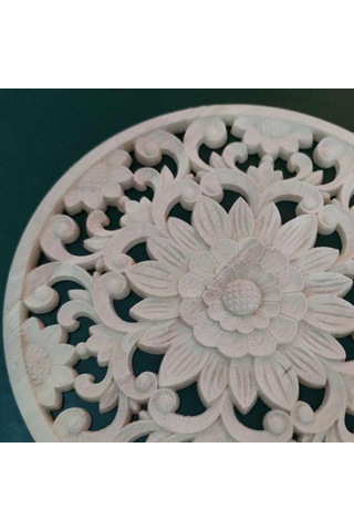 Suntek 1 Adet Ahşap Oyma Köşe Onlay Aplike Çerçeve Ev 30cm