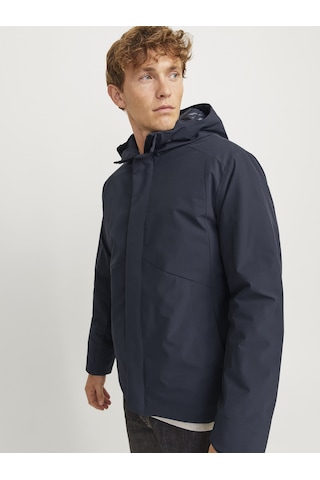 Jack & Jones Jack Jones Erkek Su Geçirmez Kapüşonlu Mont 12258405 Koyu Lacivert