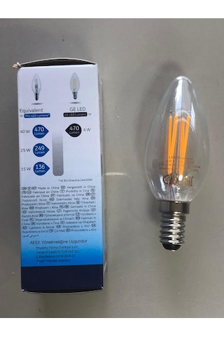 5 Adet General Elc. Rustik Led Lamba E14 4w 40w 470 Lümen 2700k S