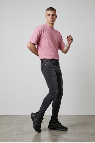 BLACK STEEL Yıkamalı Erke Denim Pantolon Qkkod-811 Gri