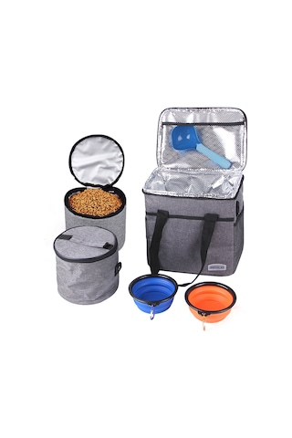 Reedark Taşınabilir Köpek Eşyası Seti - Seyahat Ve Yürüyüş İçin Pratik Köpek Yemi Çantası Ve Aksesuarları