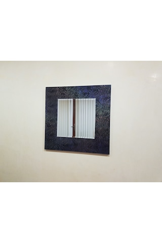 Nsp Dekoratif Ayna 60cmx60cm Parlak Siyah Galaksy Parlak Siyah