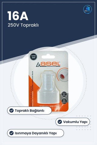 Vakumlu Topraklı Dişi Fiş /16a 250v Elektrik Bağlantı Fişi Kablo