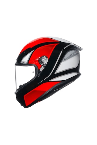 Agv K6 S Hyphen Black Red White Kapalı Kask Kırmızı