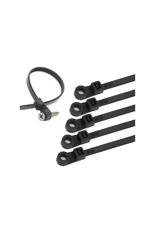 Delikli Vida Kablo Bağı Plastik Kelepçe 100'lü Paket - Siyah, 3.6x150mm 0.45 - Beyaz - Düz - 100m