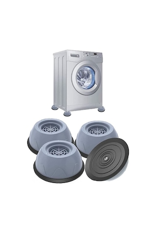 Mufunye 4 Parça Çamaşır Makinesi Ayak Pedleri - Kaymaz Kauçuk Titreşim Önleyici Pedler, Titreşim Önleyici Lastik Ayak Pedleri, Çamaşır Makineleri Ve Kurutucular İçin Üniversal Ayaklar