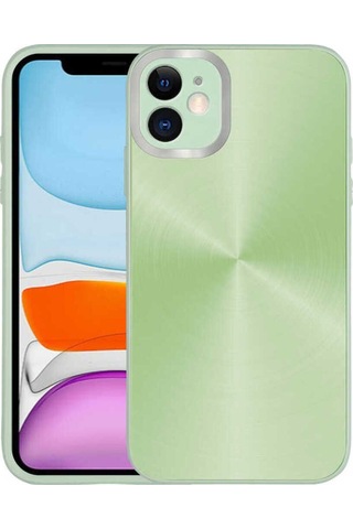 Apple Uyumlu iPhone 11 Kılıf Kamera Korumalı Sert Zore Desa Kapak Light Green
