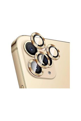 Ally Apple iPhone Uyumlu, 12 Pro Max 3d Metal Çerçeveli Kamera Lens Koruyucu- 5775