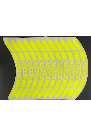 Cf Moto Nk 250 Jant Sticker Etiket Modeli Neon Sarı