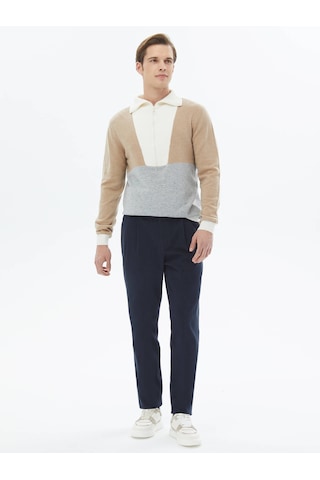 Kip Lacivert Dokuma Carrot Fit Casual Pamuk Karışımlı Pantolon 400053 Lacivert