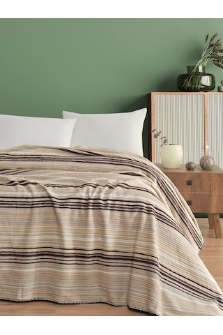 Vicuna Home 4 Mevsim Pamuklu Battaniye - Çift Kişilik Kahverengi