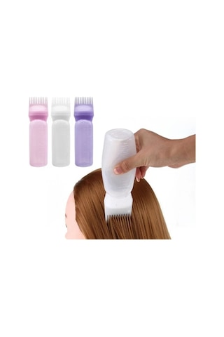 Taraklı Saç Boyama Ve Bakım Yağı Uygulama Şişesi 5256 Çok Renkli