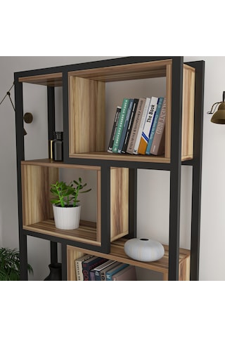 Tiryaki Aksesuar Tokyo Metal Kitaplık 5 Raflı 80 CM