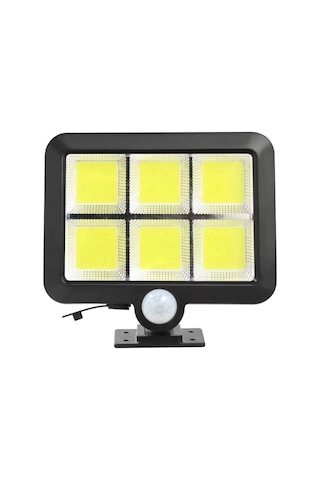 3 Modlu 120 Cob Led Kumandalı Solar Panel Güneş Enerjili Duvar Lambası Bahçe Lambası Çok Renkli