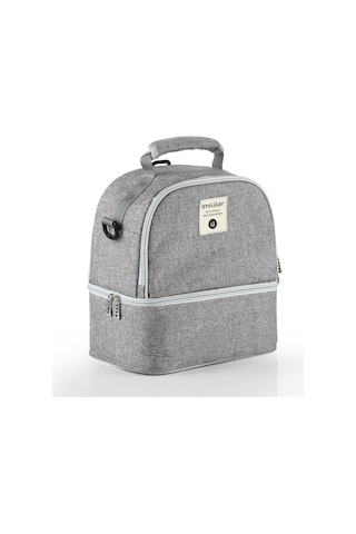 Adalı Anne Sütü Soğutucu Çantası 3 Katmanlı Tasarım, Süt Pompası Ve 3 Besleme Şişesi Taşıma İçin Büyük Kapasite Bebek Şişesi Çantası