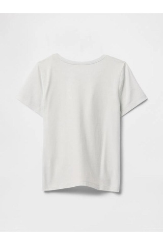 Kız Bebek Gap Logo Grafikli T-shirt Gri-5999 Gri