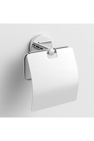 Gümüş Krom Kapaklı Wc Kağıt Aparatı Vidalı Paslanmaz Metal Duvar Tuvalet Kağıtlık Banyo Aksesuarı Diğer