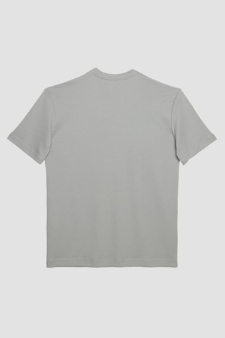 Tudors Unisex Oversize Geniş Kesim Pamuklu Yumuşak Dokulu Basic Bisiklet Yaka Gri Tişört-31706-gri Gri