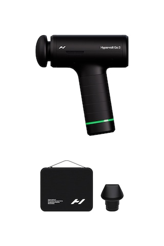 Hyperice Hypervolt Go 3 - Quietglide Teknolojisine Sahip Kompakt El Tipi Masaj Cihazı 3 Hız, Hafif Ve Taşınabilir Tasarım Kas Ağrısını Hafifletmeye Ve İyileştirmeye Yardımcı Olur Siyah