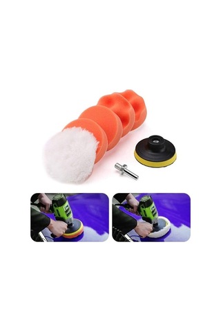 Besthome1 Otomotiv Cila Sünger Seti 7 Parça - M10 Çap, 25mm Kalınlık, Oranj Sponge, Polishing Kiti
