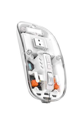 Sessiz Şeffaf Tasarım Zarif Ev Ofis Oyuncu Hem Bt Hem Dongle İle Kullanılabilir Mouse Beyaz Diğer
