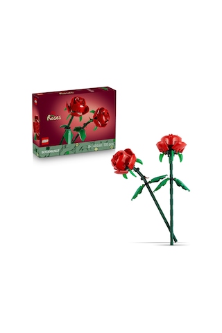 LEGO® Botanicals Gül 40460 – Yetişkinler için Uzunluğu Ayarlanabilen, 2 Gül İçeren Dekoratif Çiçek Modeli Yapım Seti (120 Parça)