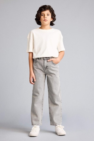 Defacto Wıde Leg Düz Paça Jean Pantolon Erkek Çocuk F8433a826smnm55 Gri-nm55