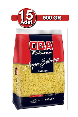 Oba Arpa Şehriye 500 G X 15 Adet Kalabalık Sofra Paketi