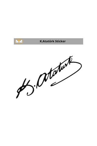 Kemal Atatürk Oto Sticker 15 Cm