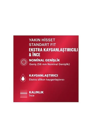 Durex Yakın Hisset Standart Fit Kayganlaştırıcılı Prezervatif 30 PKT.DUREX.091