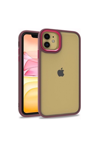 Apple Uyumlu iPhone 11 Kılıf Zore Flora Kapak Kırmızı