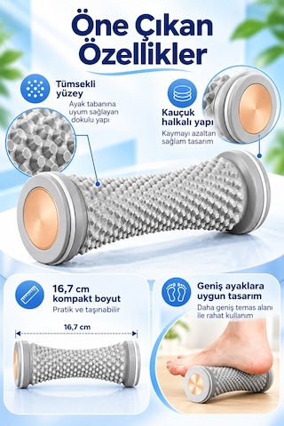 Mucit Home Ayak Masaj Silindiri - Derin Doku Masajı İçin Yüksek Performanslı Silindir Renkli
