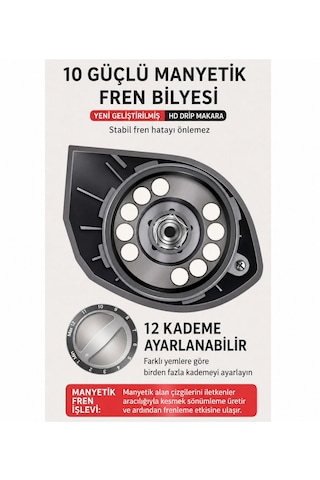 Hd 200 Baitcasting 18+1bb 7.2:1 Dişli Oranlı Olta Makinası Olta Çıkrık