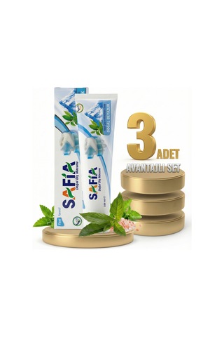 Safia Diş Macunu Yeşil Çay Ve Himalaya Tuzu 3x100 Ml